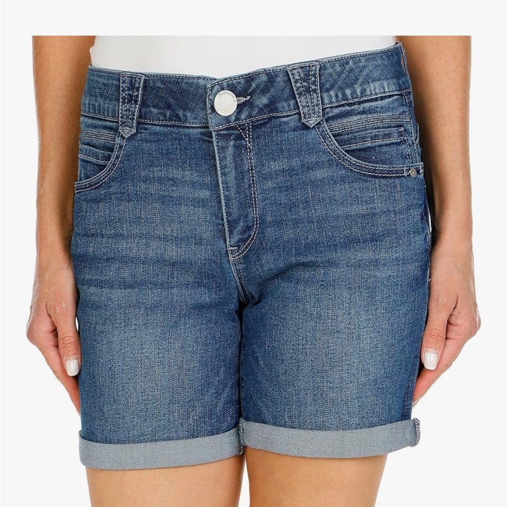 Democracy Blue Jean Shorts with Rolled Hem and Relaxed Fit